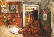 Carl Larsson Karin,Reading Spain oil painting artist
